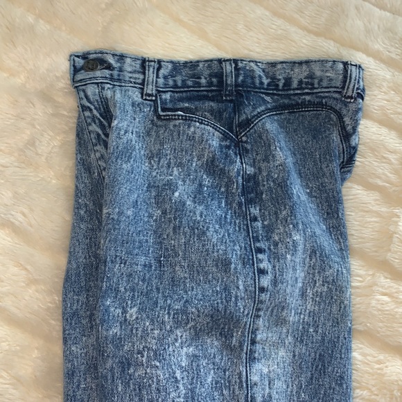 Vtg 80s Pulse acid wash Extreme high waist Skinny Stretch denim Jeans 25 waist - Picture 8 of 11